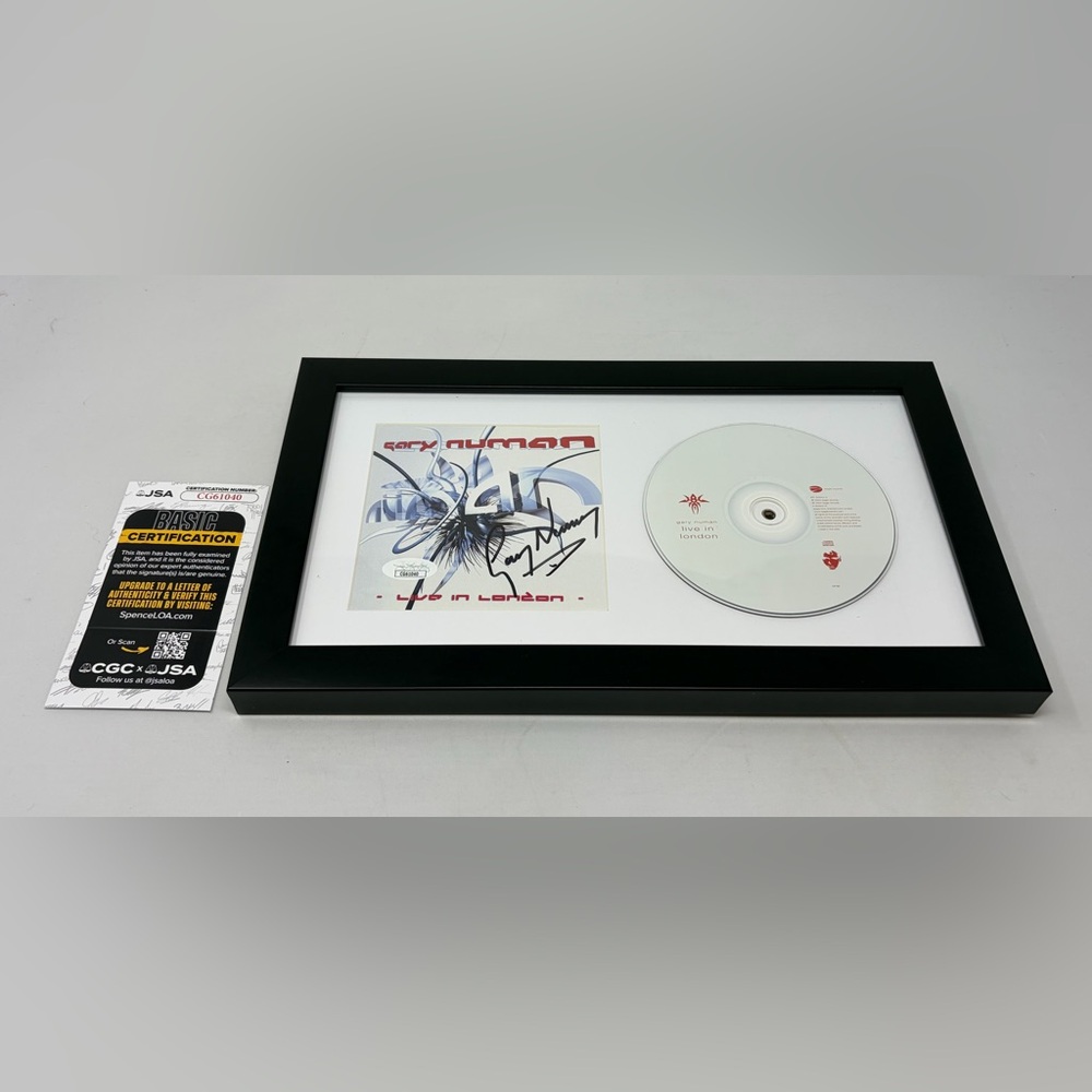Gary Numan signed Live in London CD Cover Framed‎ JSA COA
